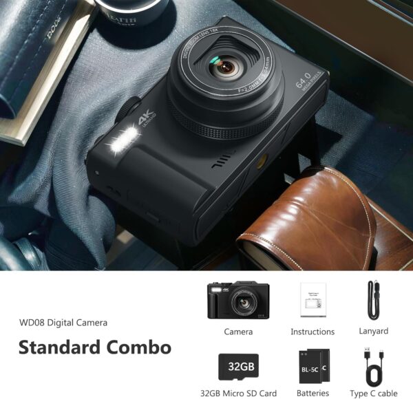 Best 4K Digital Camera for Beginners and Vloggers | 64MP Vlogging Camera with Flip Screen - Image 7