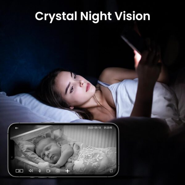 Best 2K Security Camera for Home - Indoor 360° WiFi Camera with Night Vision & Two-Way Audio - Image 4