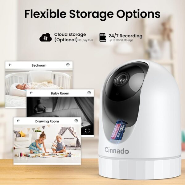 Best 2K Security Camera for Home - Indoor 360° WiFi Camera with Night Vision & Two-Way Audio - Image 6