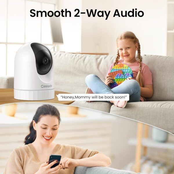 Best 2K Security Camera for Home - Indoor 360° WiFi Camera with Night Vision & Two-Way Audio - Image 7
