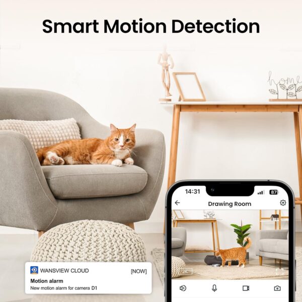 Best 2K Security Camera for Home - Indoor 360° WiFi Camera with Night Vision & Two-Way Audio - Image 8