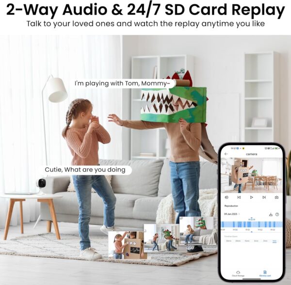 The Ultimate 2K Home Security Camera for Pets, Babies, and Nannies – Perfect for 24/7 Peace of Mind - Image 6