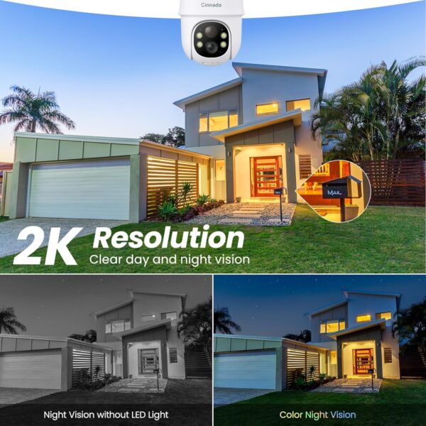 Best 2K Cameras for Home Security: Wireless Solar/Battery Powered, 360° Viewing, Human Detection & Color Night Vision - Image 4