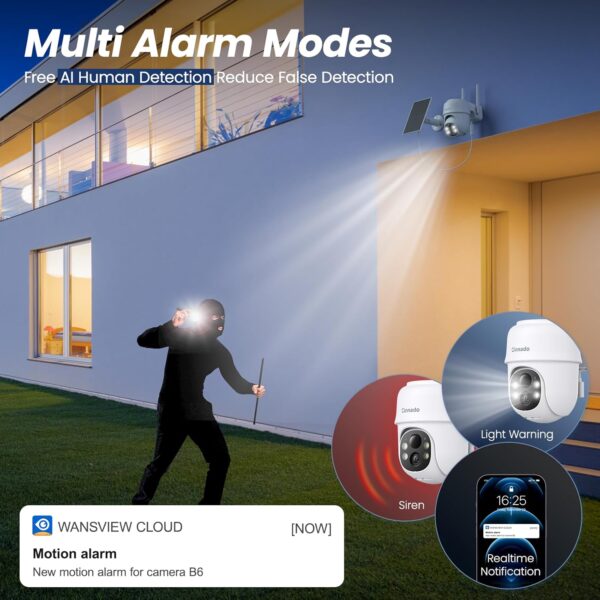 Best 2K Cameras for Home Security: Wireless Solar/Battery Powered, 360° Viewing, Human Detection & Color Night Vision - Image 6