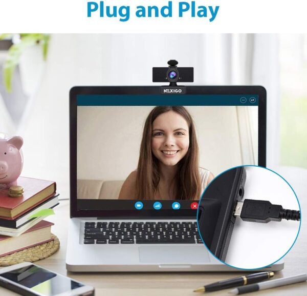 Upgrade Your Video Calls with the NexiGo N60 1080P Webcam: Perfect for Zoom, Skype, and More! - Image 5