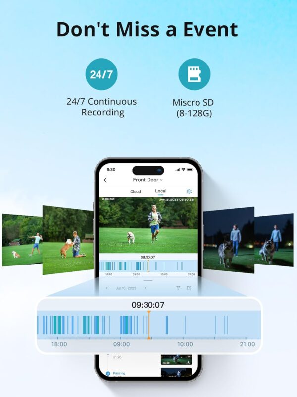 DEKCO 2K Outdoor Security Camera Review – Affordable 2-Pack with 180° Pan & Night Vision - Image 3