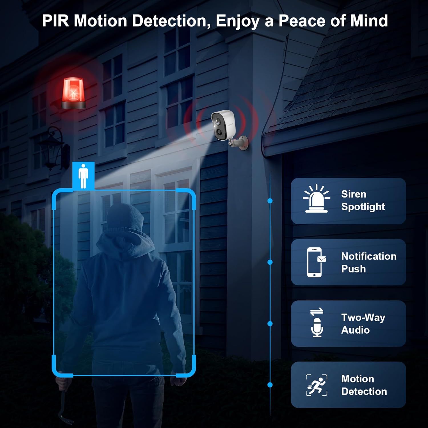 Best Wireless Outdoor Security Camera 2025 – 2K Battery Powered with AI Detection & Color Night Vision - Image 5