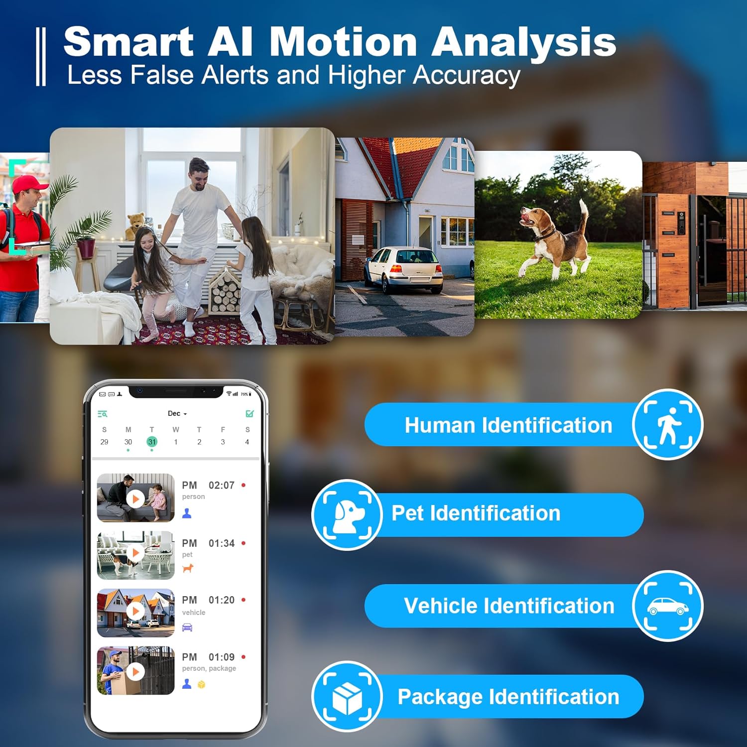 Best Wireless Outdoor Security Camera 2025 – 2K Battery Powered with AI Detection & Color Night Vision - Image 6