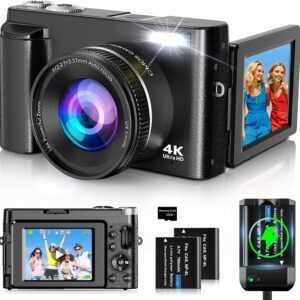 Capture Stunning Moments: 4K Digital Camera for Photography & Vlogging with 16X Zoom – Perfect for YouTube and Travel!
