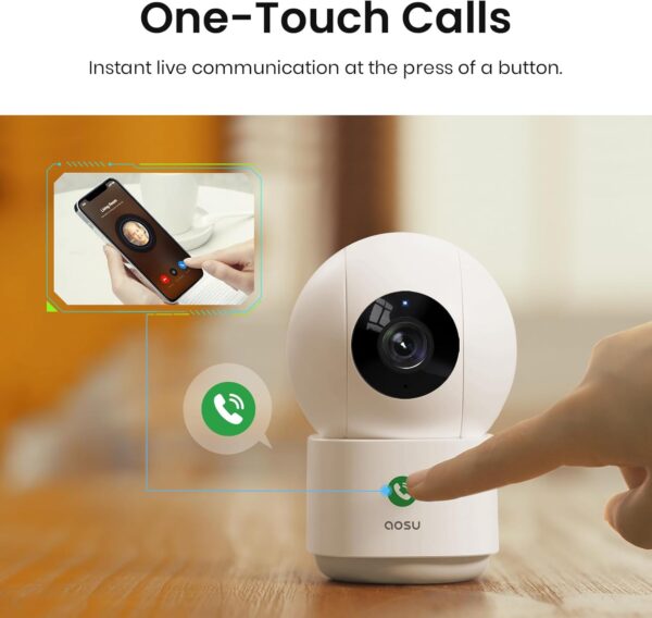 AOSU 2K Security Camera: The Ultimate Baby & Pet Monitor for Home Security - Image 2