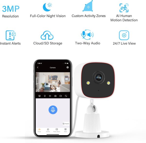 Jennov 2K HD WiFi Security Camera Review – Reliable Indoor & Outdoor Protection for Your Home - Image 2