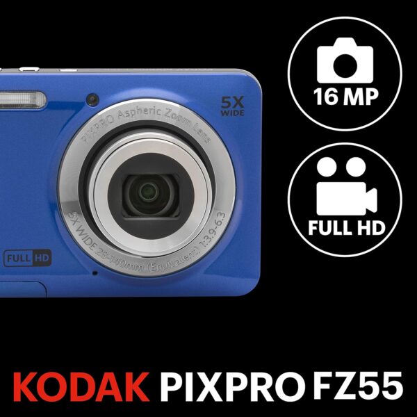 Capture Stunning Moments with the KODAK PIXPRO FZ55-BL 16MP Digital Camera - Image 2