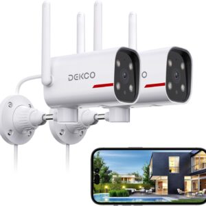 DEKCO 2K Outdoor Security Camera Review – Affordable 2-Pack with 180° Pan & Night Vision