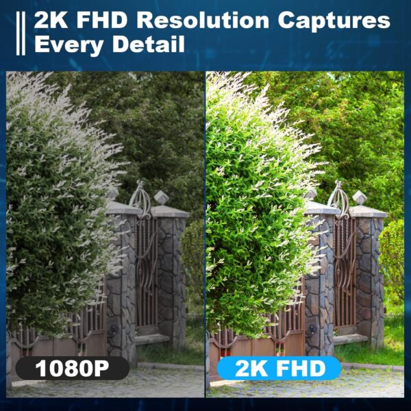 Best Wireless Outdoor Security Camera 2025 – 2K Battery Powered with AI Detection & Color Night Vision - Image 2