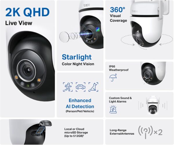 TP-Link Tapo C520WS Review – The 2K Outdoor Security Camera with 360° Pan/Tilt & Smart Motion Tracking - Image 2