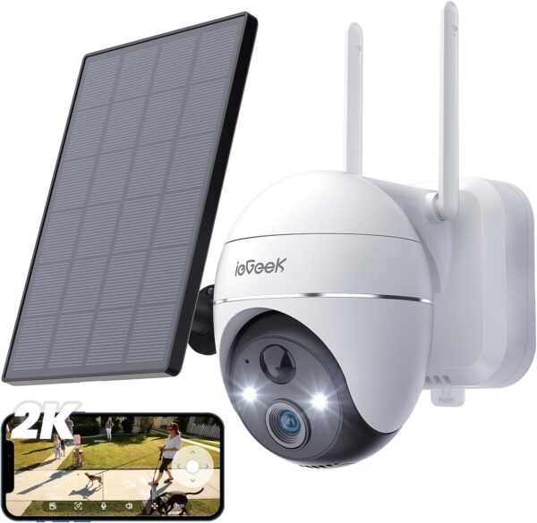 Protect Your Home with the iEGeek 2K Wireless WiFi Security Camera – Solar-Powered & Alexa-Compatible!