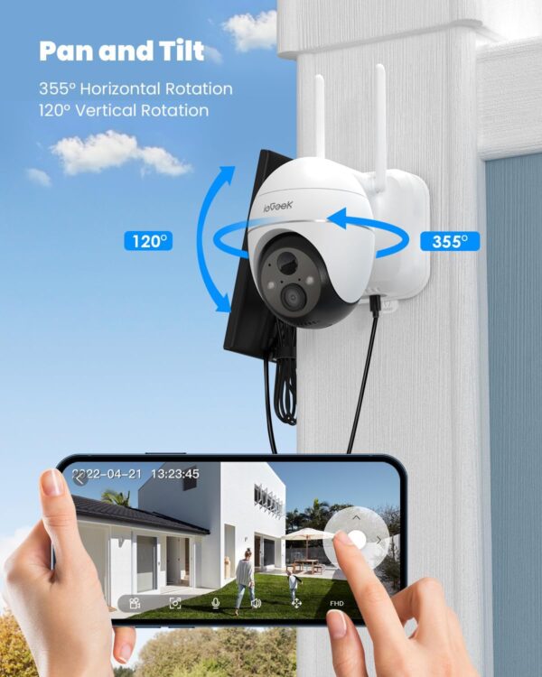 Protect Your Home with the iEGeek 2K Wireless WiFi Security Camera – Solar-Powered & Alexa-Compatible! - Image 2