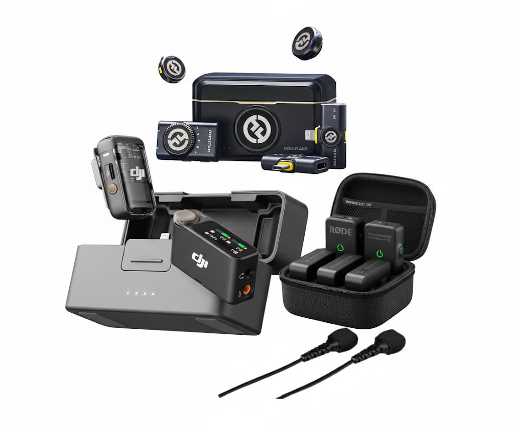 Top-3-Wireless-Microphones-for-Digital-Content-Creation-Hollyland-Lark-M2-RODE-Wireless-PRO-and-DJI-Mic-2